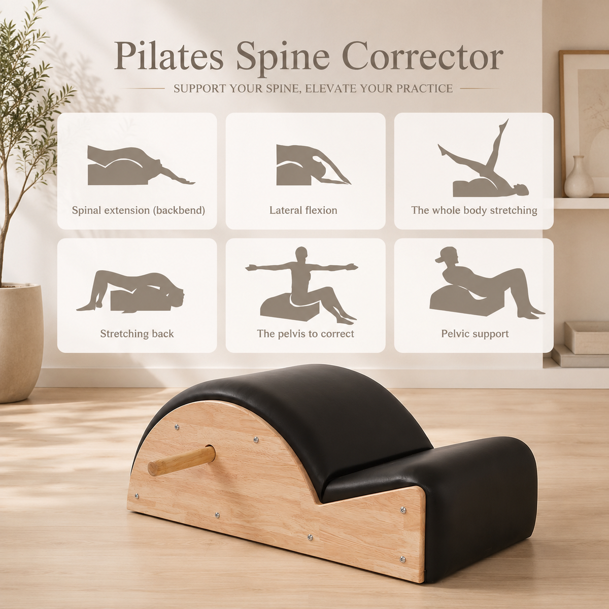 BeReform Ergonomic Wooden Pilates Spine Corrector