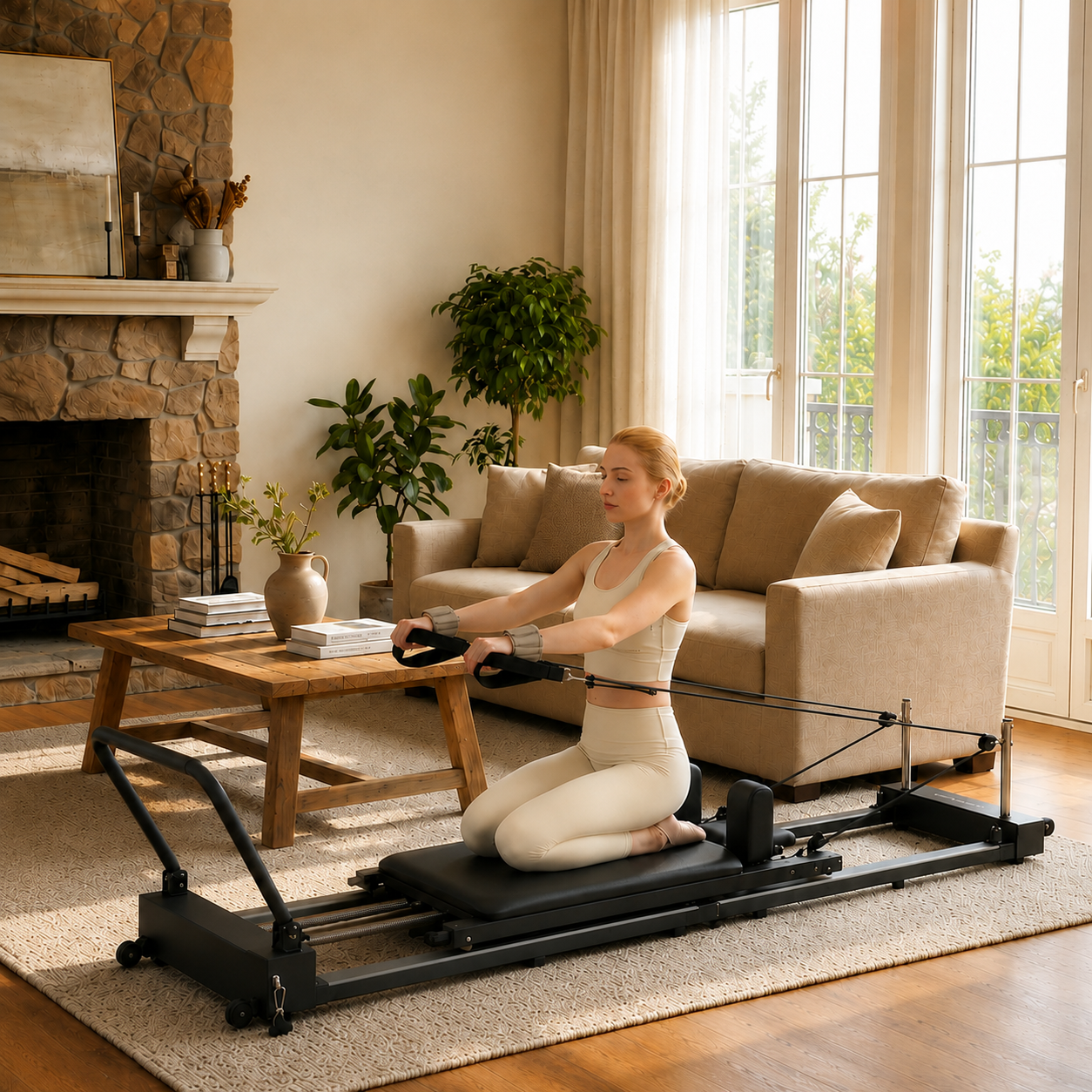 Core Steel Foldable Pilates Reformer for Home