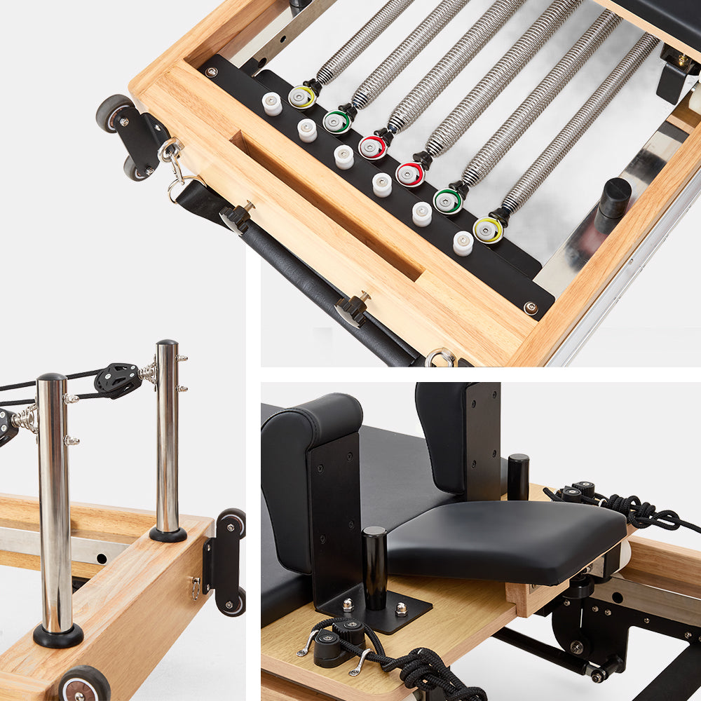 Prime Adjustable Wooden Foldable Pilates Reformer