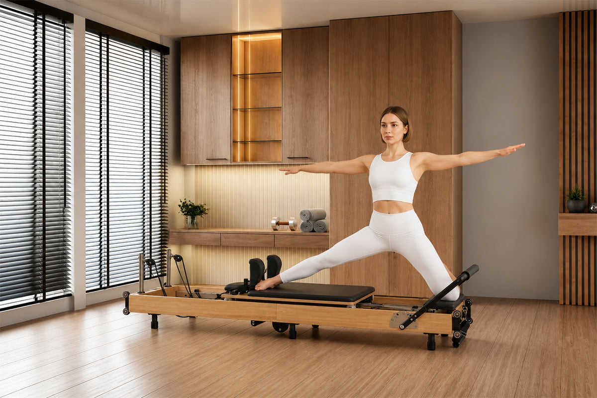 How to Integrate a Wooden Pilates Reformer into Living Room Decor