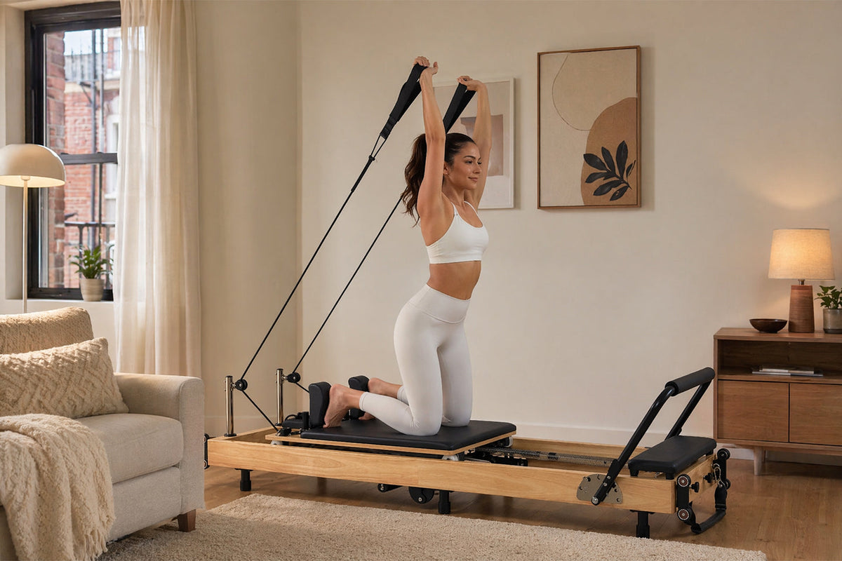 How to Recreate a Studio Pilates Experience in Your Apartment with a Wooden Foldable Reformer