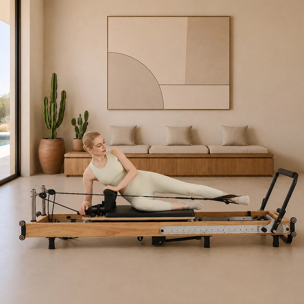 Prime Adjustable Wooden Foldable Pilates Reformer