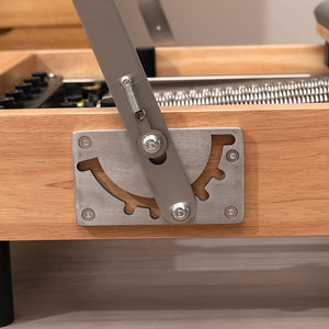 Aura Foldable Pilates Reformer for Home Studio, Oak Wood, 6 Springs